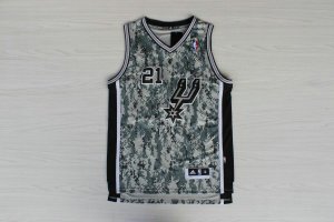 Maillot De Basket San Antonio Spurs Tim Duncan 21 Tissus Sportif Fans Edition Camouflage